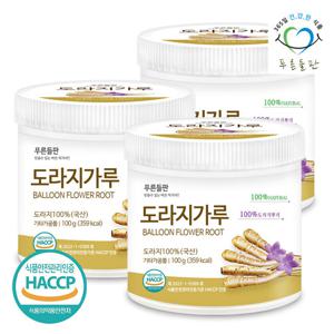 푸른들판 국산 100% 도라지 가루 100g 3개 길경 뿌리 차 분말