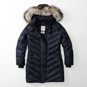 아베크롬비 여성 롱 패딩 점퍼 자켓 0502 200 네이비
