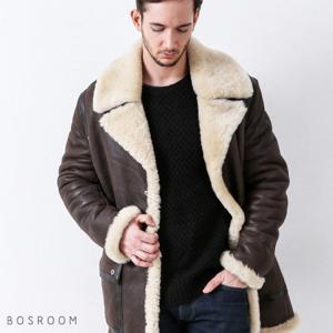 [보스룸]남자 양가죽 양털 가죽 라인 큰 주머니 무스탕