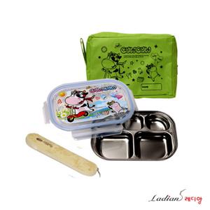 [레디앙] 카우카우 사면락식판 /수저케이스(PVC)