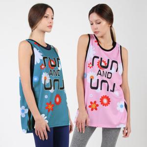 여성 요가복 런앤런 루즈핏 상의 빅사이즈 박스나시 JY154