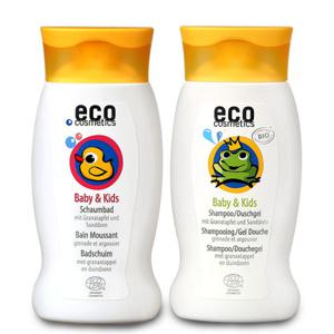 에코코스메틱 베이비 목욕세트 2종(버블배쓰+샴푸/젤)