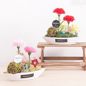 비누 카네이션 조화 화분 베이직 set 19cm 2컬러 꽃 어버이날 스승의날 테이블 장식 인테리어 선물