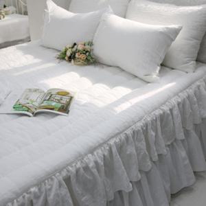 [미세스지니-맞춤침구]클라라 린넨 스커트 침대패드 Q