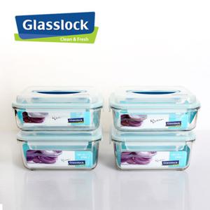 글라스락 가족 김장 보관용기 핸디형 혼합 4조 세트