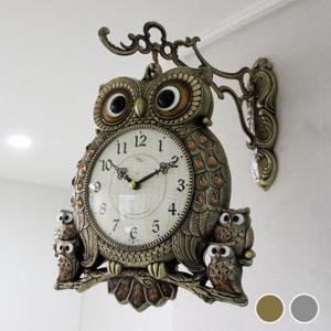 쥬얼리 부엉이 주물 양면시계 HSB-251