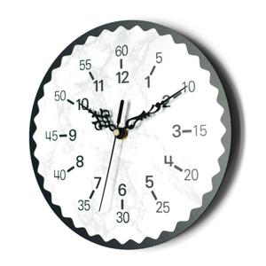 아미공 분표시 교육용벽시계 에듀플라워 스톤화이트