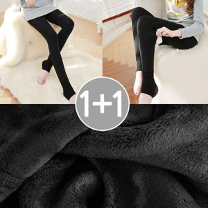 1+1 융털 여성 기모레깅스 타이즈 내복 여자 레깅스 방한용품