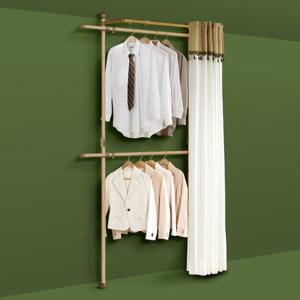 3004호 커튼행거 드레스룸 고정식 2단행거