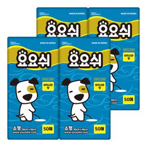 [요요쉬] 배변패드 소형 스카이 50매 X 4팩