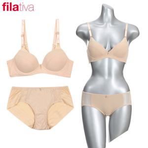 여성 노와이어 브라 드로즈 세트 BAZ546_SETDRZ_SKN (FILA_BAZ54