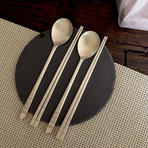 명성유기 방짜 거북이 수저 2인 놋수저 유기수저세트 각인 선물