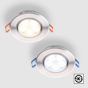 LED 5W 매입등 3인치 휴빛 다운라이트 V2 크롬 화이트