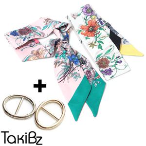 [타키비즈] 루비 트윌리 스카프세트(스카프+스카프링)