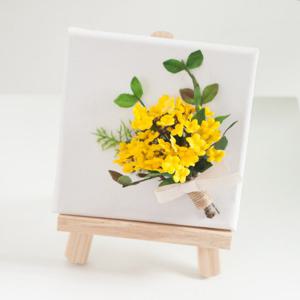 안개꽃 조화 꽃 캔버스 액자 이젤 다발 set 20cm 3컬러 인테리어 테이블 장식