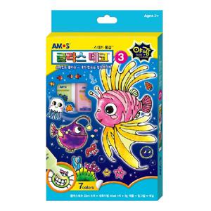 [아모스] 스티커 물감 글라스데코 3 (야광)