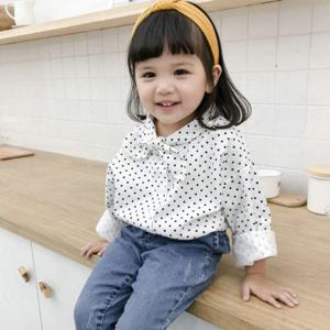 엔비키즈 도트카라블라우스 아동복 여아 여자 블라우스 아기