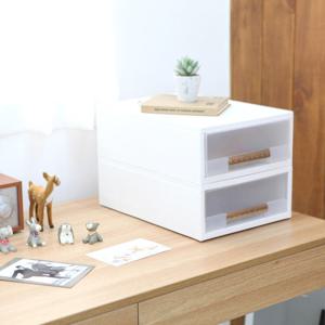 화인 스텝리빙박스 옷장정리함 27(1호) 반투명 화이트