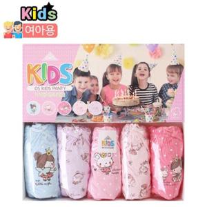 [아동팬티] 오마샤리프 요정 여삼각 5매/유아팬티/여아팬티