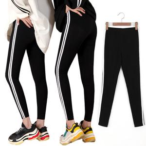 여성 빅사이즈 면스판 두줄 배색 라인 스포츠 레깅스