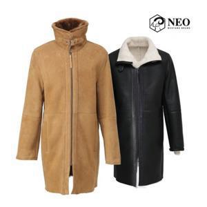 [네오] 메리노 남자 리얼 무스탕 롱코트