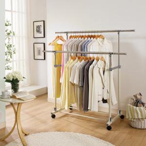 업그레이드 이동식 옷걸이 드레스룸 행거 2단