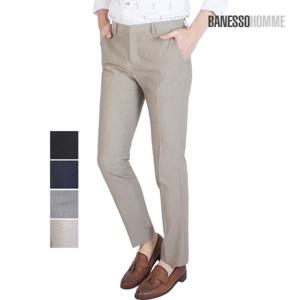 [바넷소옴므][BANESSOHomme] 스트레치 여름 슬랙스 노턱 슬림팬