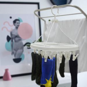 원형 빨래집게걸이 양말건조대 18p_1개