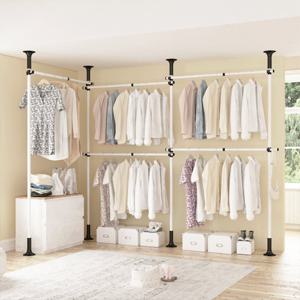 5단 튼튼한 행거 드레스룸 헹거(블랙앤화이트)