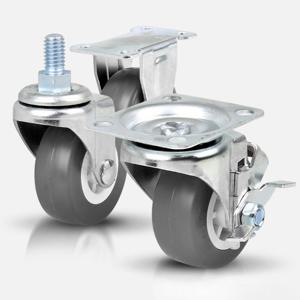 경량소형2.5인치회색고무 이동 경량바퀴 캐스터 미니