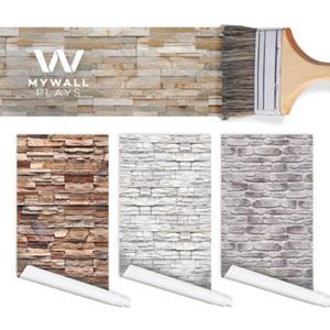 접착식 포인트벽지 벽돌패턴 조각벽지