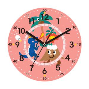 하루아홈 ED1005핑크공룡 30cm교육용 아이시계공부 무소음벽시계
