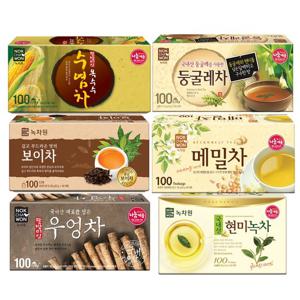녹차원 사무실 600티백세트 (현미녹차,우엉차,둥글레차,보이차,메밀차,옥수수수염차)