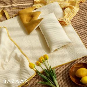 [바자르] 아콩 순면 워싱 낮잠이불 세트+메모리폼 방수패드