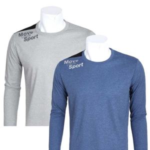 [노블진]LTC 멜란지 무브 라운드 긴팔티 스판 등산복상의