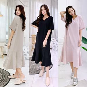 [잘빠진] 마들렌 롱 플레어 원피스 편안한 이지웨어 원피스 임부