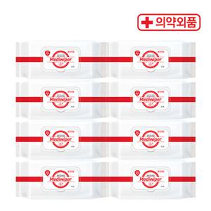 메디와이퍼 항균물티슈 손소독티슈 80매x8개 의약외품