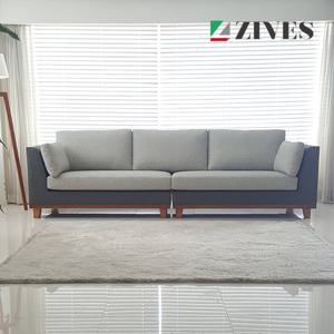 [지베스] 아델라 4인용 패브릭패턴 인조가죽소파+스툴