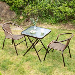 유로 강화 접이식 600사각 39번 2인 야외 테이블 세트