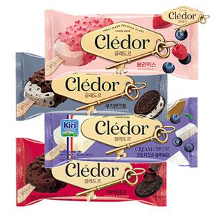 빙그레 끌레도르 바 4종 12개 /쿠앤크/초코/베리믹스/블루베리