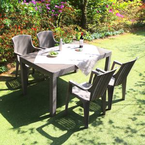 모니카 1500x900 4인 야외 테이블 세트 카페 인테리어