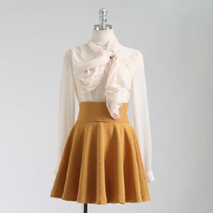 SK1491 하이웨스트 퀄리티 플레어 미니스커트