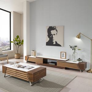 리오 확장형 세라믹 거실장+거실 테이블/거실세트/TV장/대리석