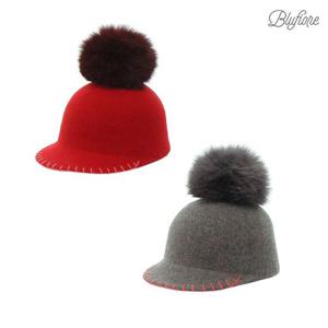 [블루피오레] 폭스방울 스티치 울 승마모자 BFH886