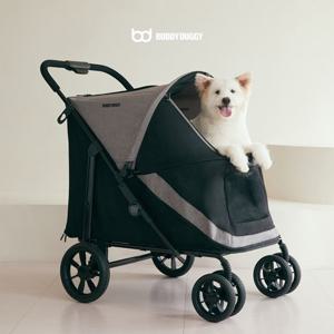 [버디두기] 라이더 테리 그레이 강아지 유모차 (대형견 50kg)