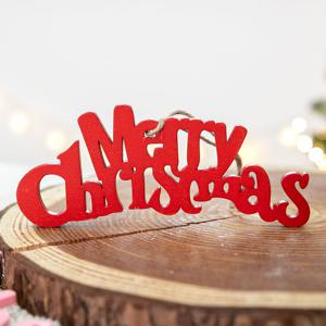 크리스마스 글자 트리 장식 우드 라인 15x6cm (2개입) 3컬러 꾸미기 소품 용품 오너먼트 데코
