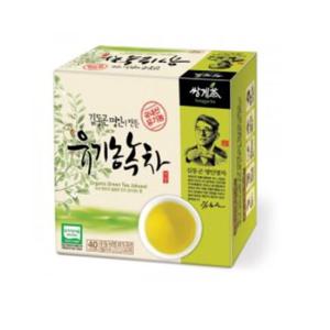 [쌍계명차] 일반티백 유기농 녹차 (40티백)