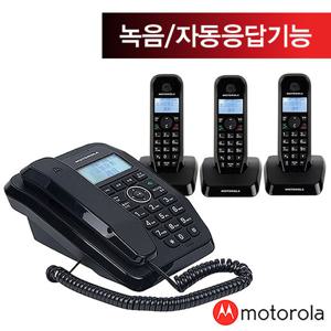 모토로라유무선전화기SC250A 1대+증설2대 블랙/자동응답/녹음