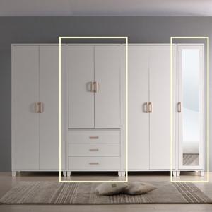 우아미가구 잘로 1200 싱글 옷장 세트 거울문 포함