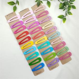 구멍 삼각 유광 무광 파스텔톤 칼라 아기 유아 아동 헤어핀 머리핀 똑딱핀 10개 세트 3종류